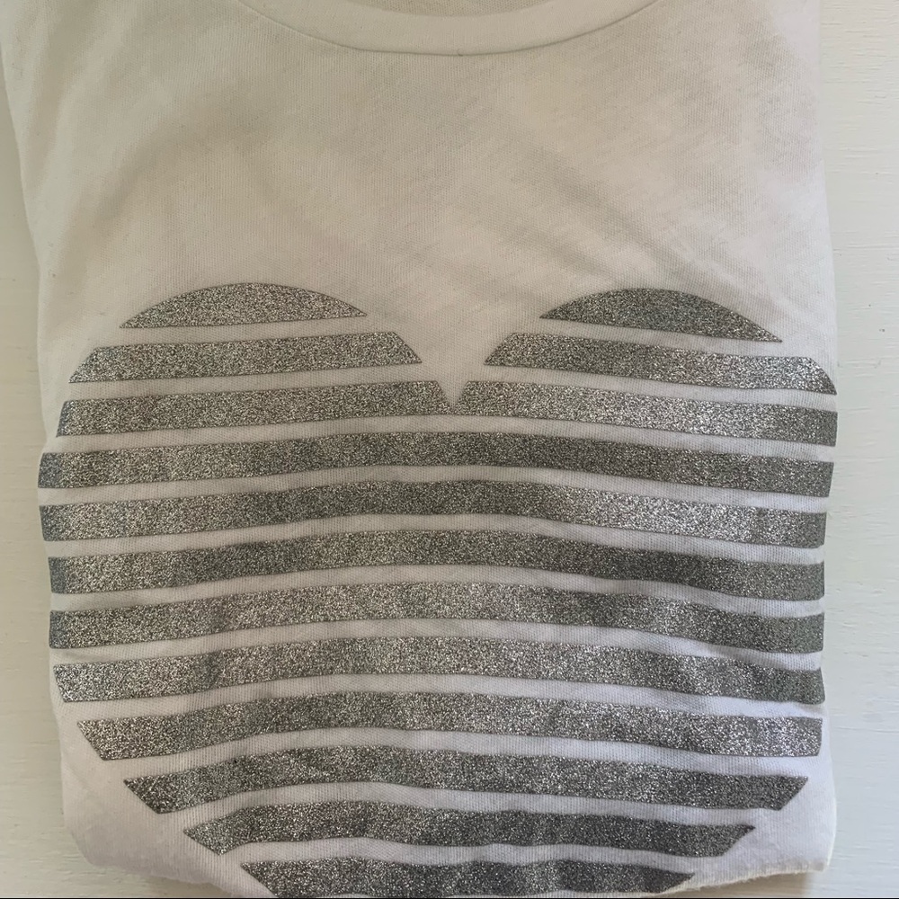 J. Crew factory Glitter Heart Tee